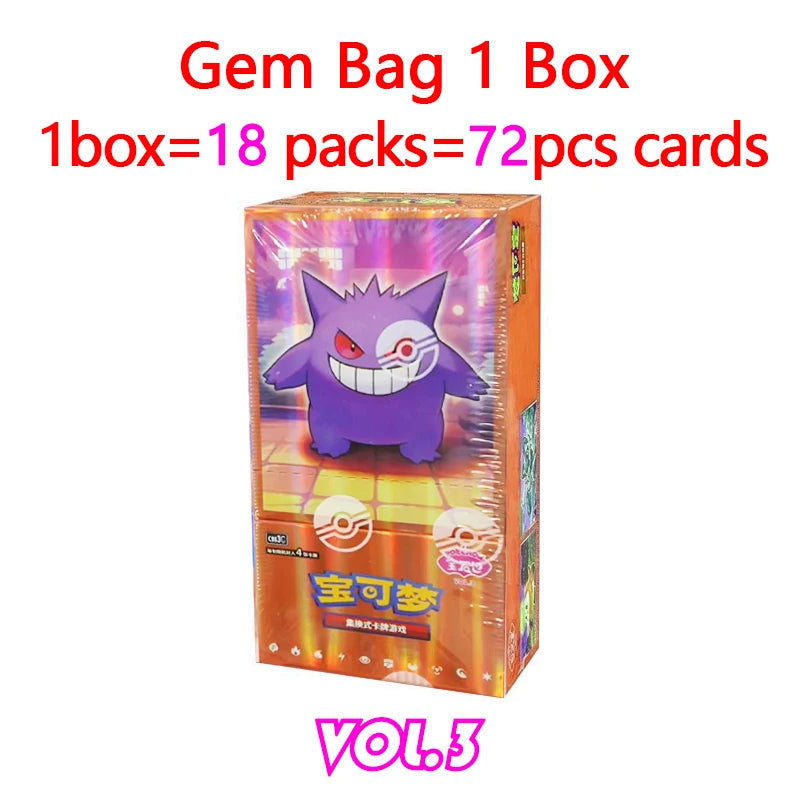 Original Pokemon Gempack Cards Vol.4 Vol.3 Vol.2 Vol.1 Trading PTCG Bag Card Gift