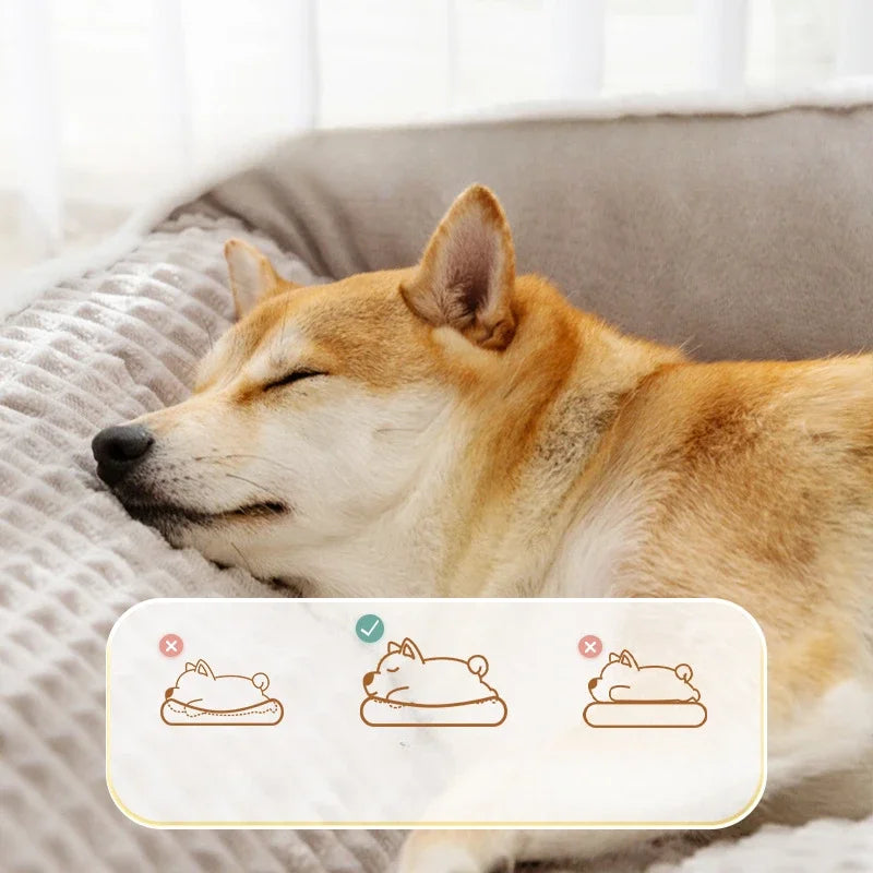 Dog Cat House Warm Thick Shape Plush Cushion Pet Washable Soft Dog Beds Mats