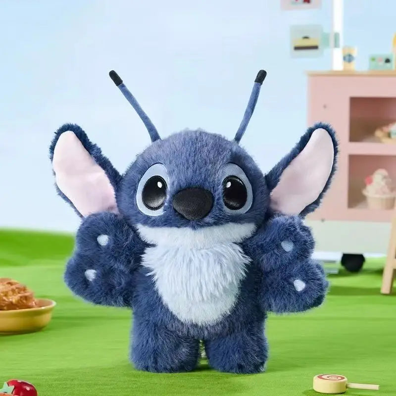 Miniso Disney Stitch Series No.12 Stitch Sitting Doll Hoodie Strap Pants Doll Cute