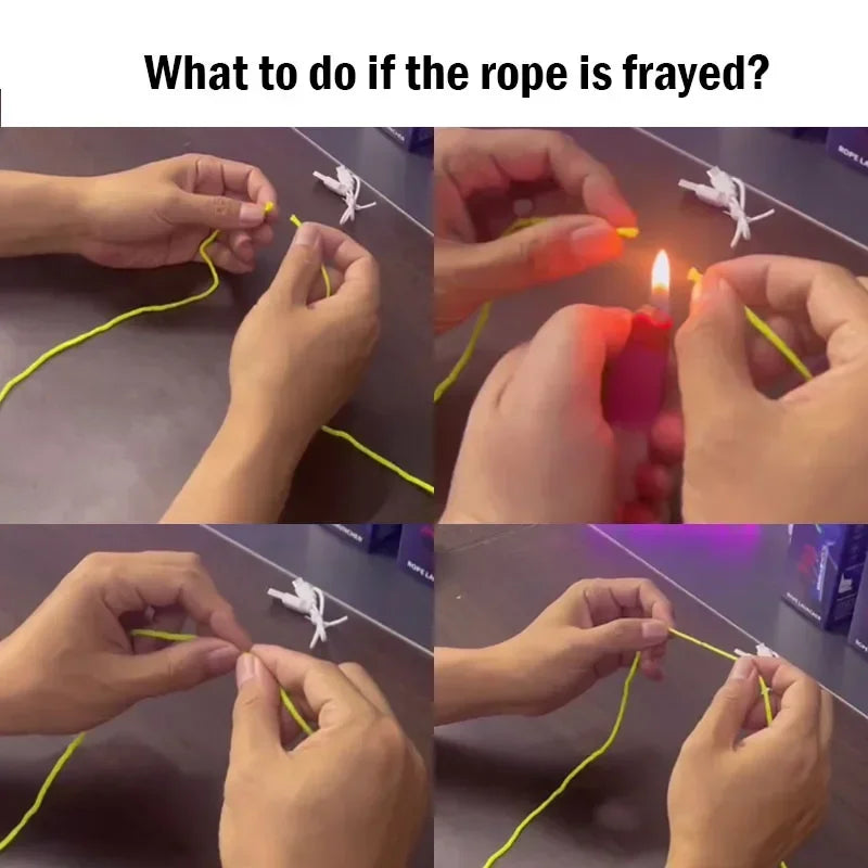 Light Toy String Glow In The Dark String Rope Launcher Luminous Portable Handheld String Stress Relief Toys For Kids
