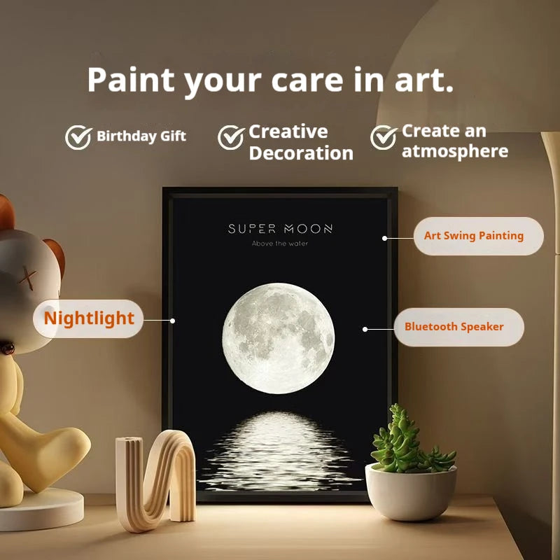 Kinetic Sunrise Sunset Wall Lamp Adjustable Dual Pull Ropes Night Light Moves With The Sun Bedroom Decorative Wall Light Gift