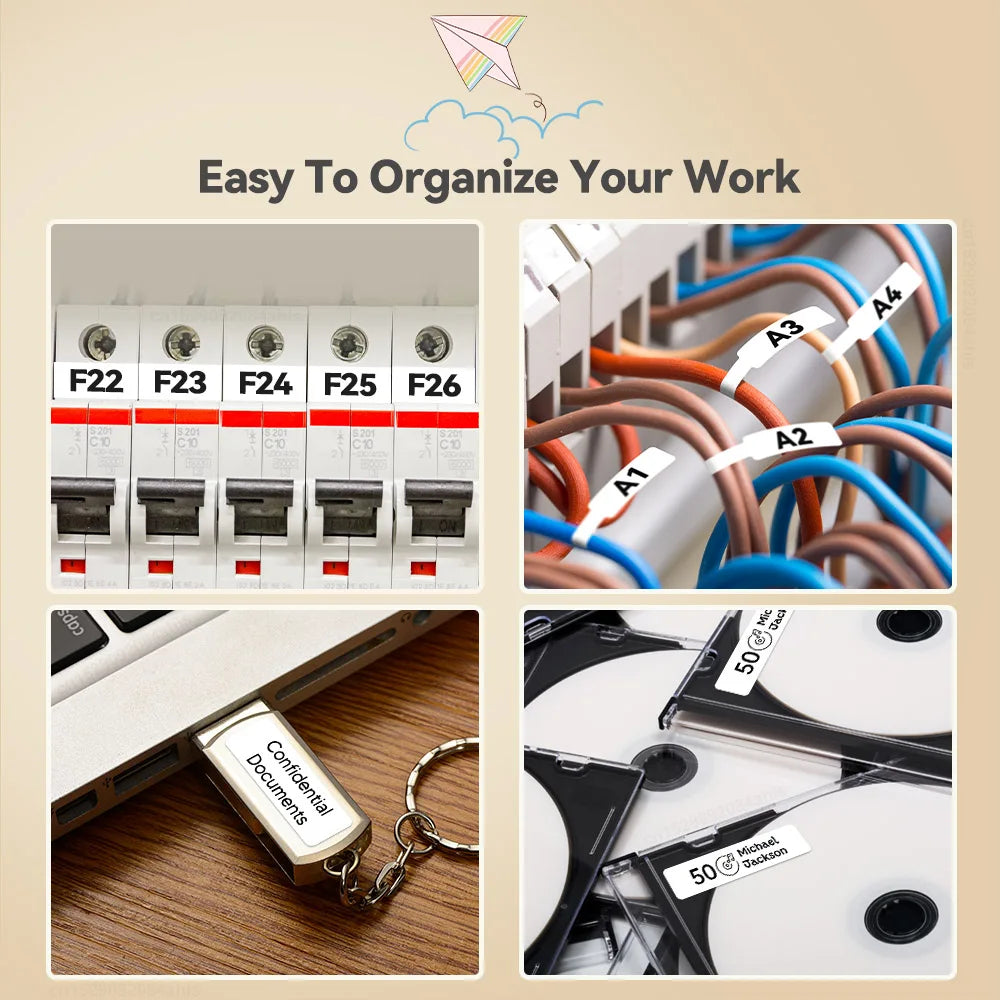 Portable Mini Printer Thermal Printer Adhesive Sticker Labelling Machine P12