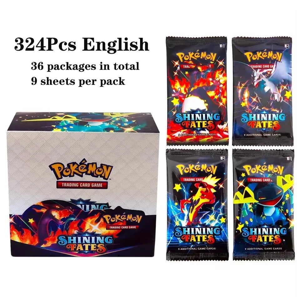 2025 324Pcs Pokemon Cards Sun & Moon Evolutions Unified SHINING Booster Box Collectible Tradiner Card Game toy
