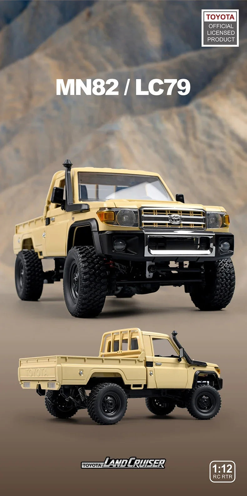 4WD Full Scale RC Pickup Short Truck 2.4G Remote Control Climbing Off-road Car Toys for Kids Christmas Gift