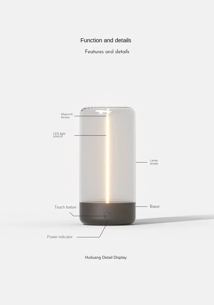 Portable quantum wire ambient magnetic light Type-C charging, for bedroom, study, Christmas gift