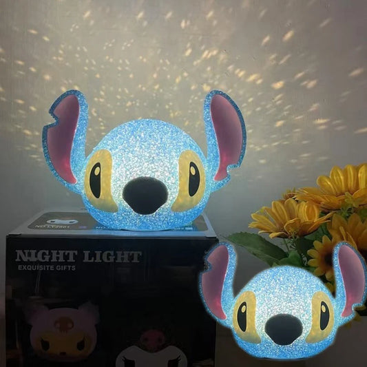 Lilo & Stitch Particle Projection Night Light 3d Doll Reading Lamp For Kids