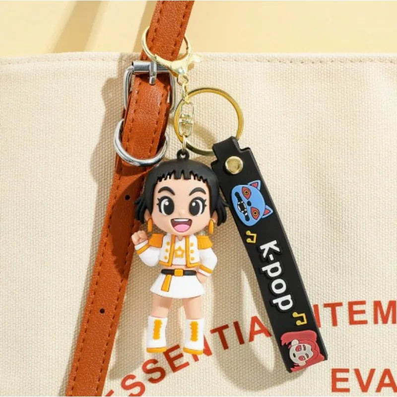 Hot New KPOP Demon Hunter Girl Group Keychain, Popular Girl Group Decorative Small Gift