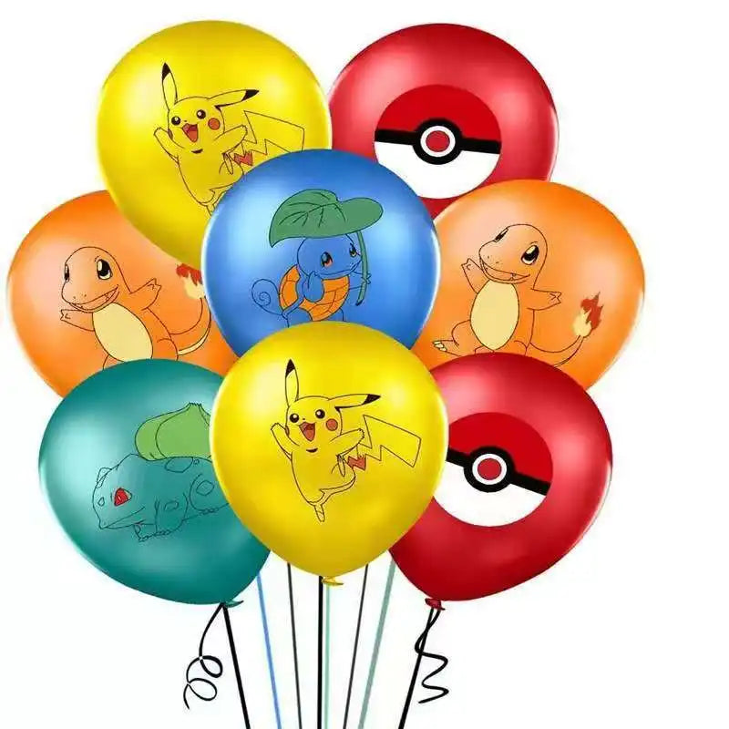 Pikachu Birthday Party Supplies Pokemon Decorations Favor Gifts - Foil Balloons Disposable Stickers Bracel Banner for Fan Events