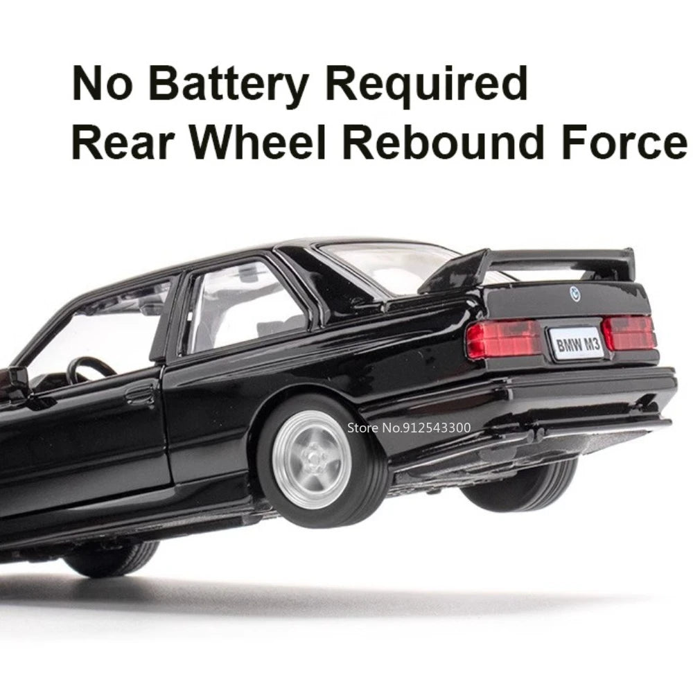 1/36 BMW M3 1987 Alloy Toys Car Model Metal Diecasts Toy Vehicles