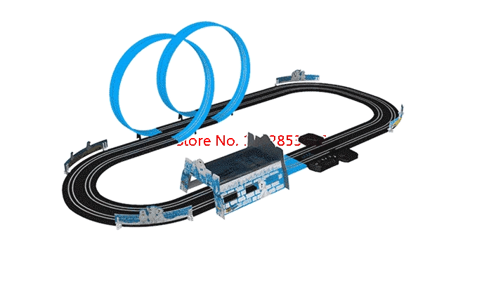 Electric Railway Track Set Double Remote Control Car Racing Track Autorama Circuit Toy For Children Gift