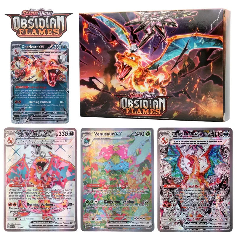 60/100Pcs English Pokemon Card 1996 Year Shining Charizard Pikachu Mewtwo trade Card Kids Pokemon Toy