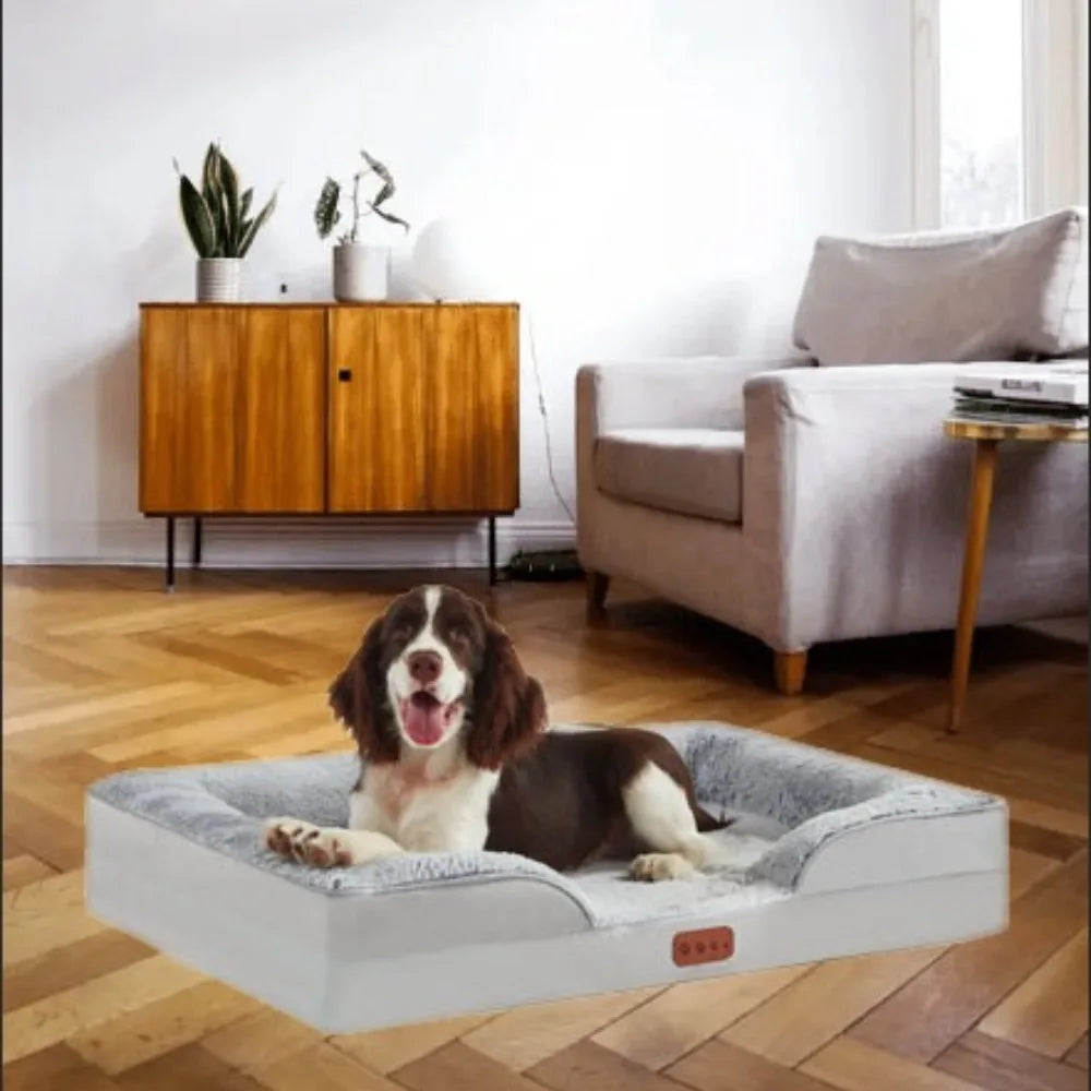 4 Seasons Large Dog Pet Bed Removable Memory Foam Mattress House for Medium Large Small Pets Sofa Support for Joint Pain Relief