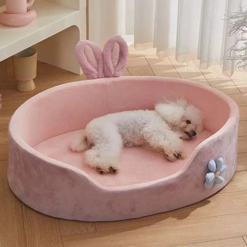 Detachable Washable Dog Sleeping Bed Soft Comfortable Warm Cat Bed for Four Seasons