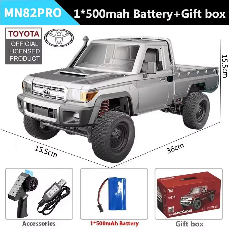 4WD Full Scale RC Pickup Short Truck 2.4G Remote Control Climbing Off-road Car Toys for Kids Christmas Gift
