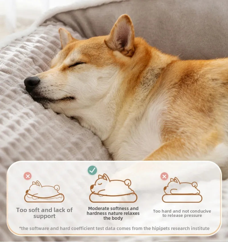 Dog Cat House Warm Thick Shape Plush Cushion Pet Washable Soft Dog Beds Mats