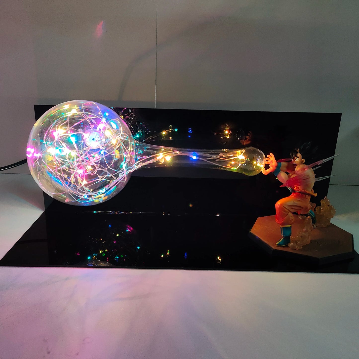Dragon Ball Anime Son Goku KaMeHaMeHa Colorful Lamp Led Bulb Action Figures Model DIY Decoration