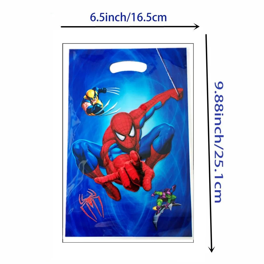 Disney Spiderman Party Kids Favor Toys includes Slap Bracelets Tattoo Stickers Blowouts Gifts Bags Set for Party Decorations