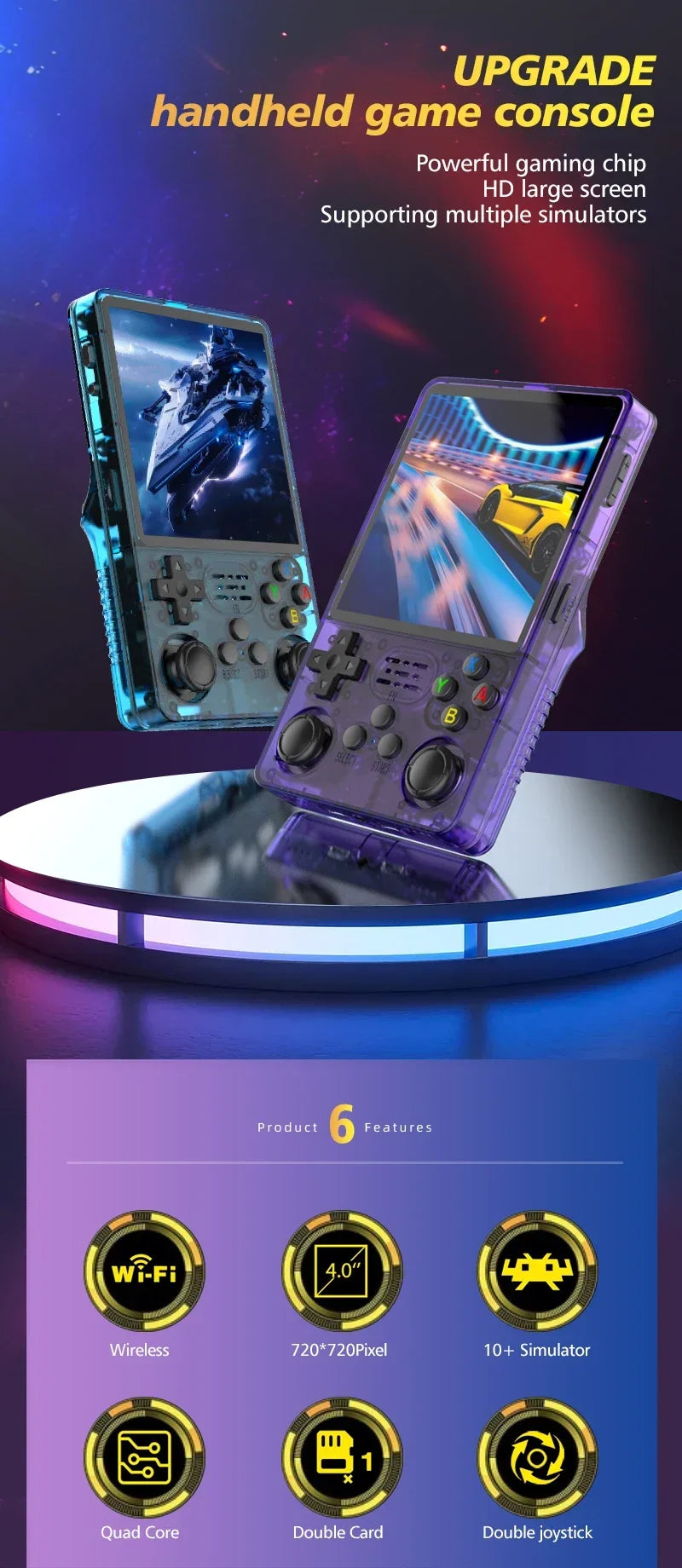 TOP Seller 4" R36S Plus Retro Handheld Game Console