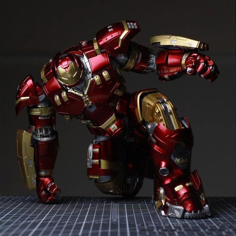 Marvel Anti-Hulk Armor Assemble Toy Movie Character Model 18 Inches Action Figures LED Emit Light Model Gift