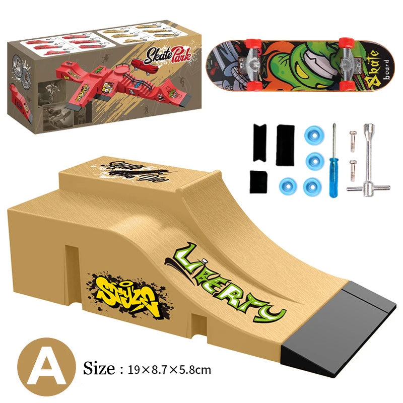 Children Finger Sports Toys Finger Skateboard Game Park Site Set Gift Toys