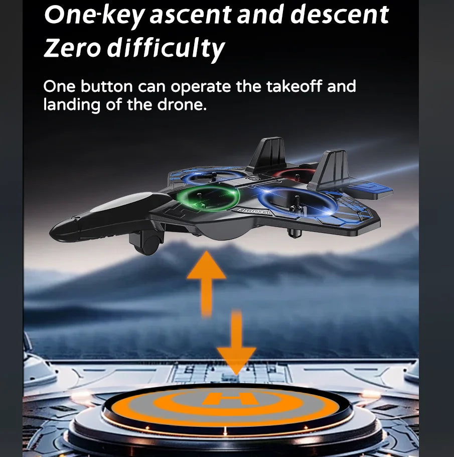 Foam RC Plane 2.4G Remote Control Stunt Glider 360 ° Flying Aircraft with LED for Kids