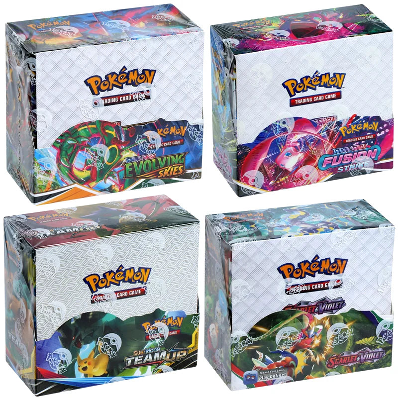 324Pcs/Set Pokemon Card Evolving Skies TEAM UP Darkness Ablaze Evolutions English Booster Battle Transaction Card