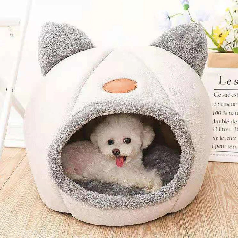 New Deep Sleep Comfort Cat Bed Iittle Mat Basket Cave Nest