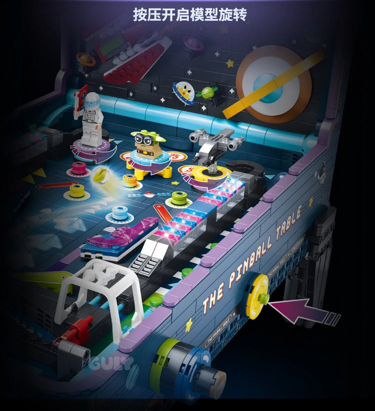 60526 MOC Idea Game Machine Pinball Table Building Blocks Bricks Assembling DIY Toys for Christmas Gift Set