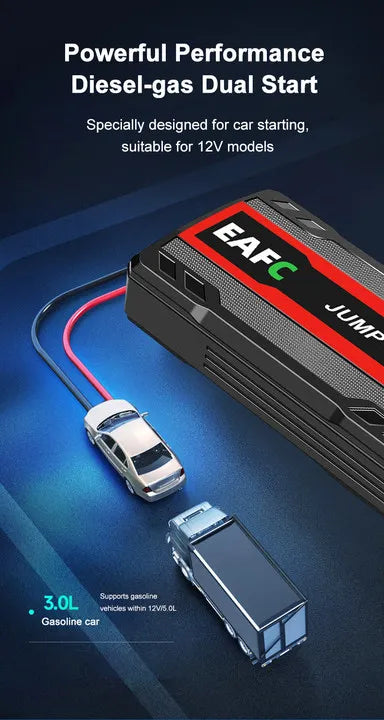 12V Car Jump Starter 600A-2000A Car Battery Starter Booster Emergency Start Portable Power Bank