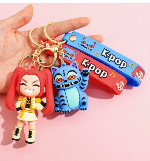 Hot New KPOP Demon Hunter Girl Group Keychain, Popular Girl Group Decorative Small Gift