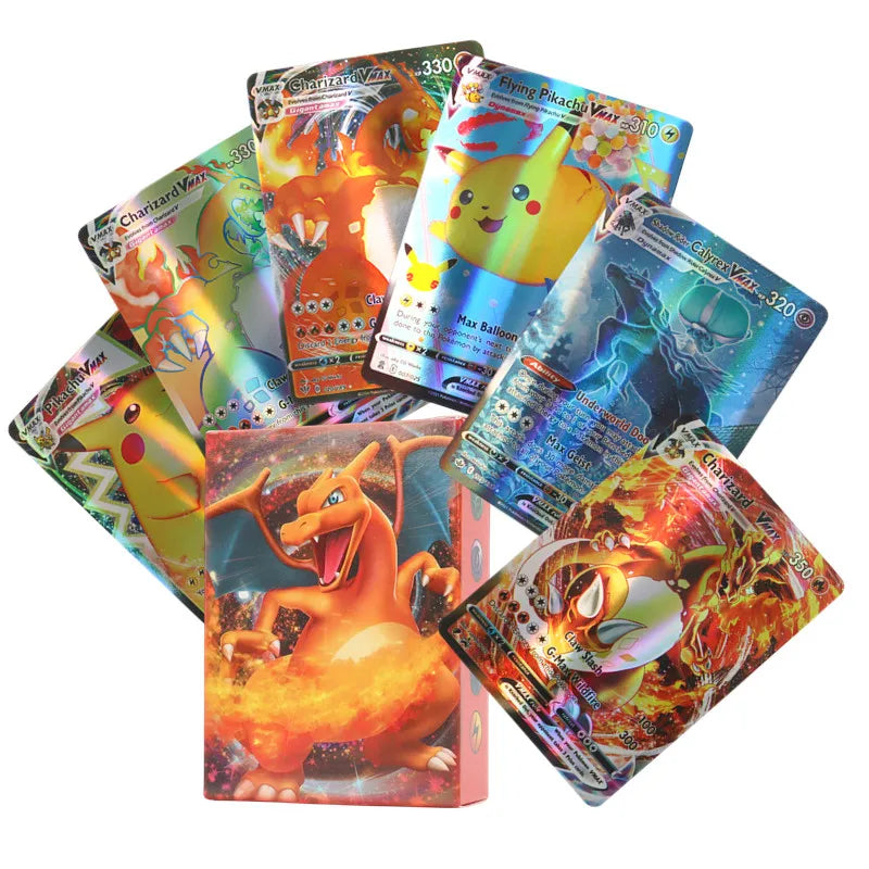 60/100Pcs English Pokemon Card 1996 Year Shining Charizard Pikachu Mewtwo trade Card Kids Pokemon Toy