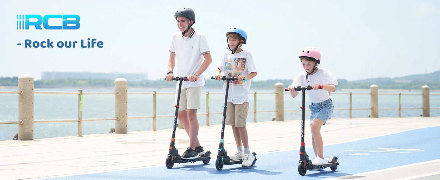 RCB Electric Scooter for Children Aged 8-12-16 Years, 7.55KG Foldable, Two Types of Braking