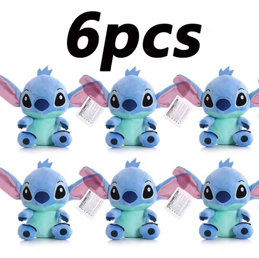12cm 20cm 25cm Stitch Stuffed Plush Models Cartoon Dolls Anime Toys