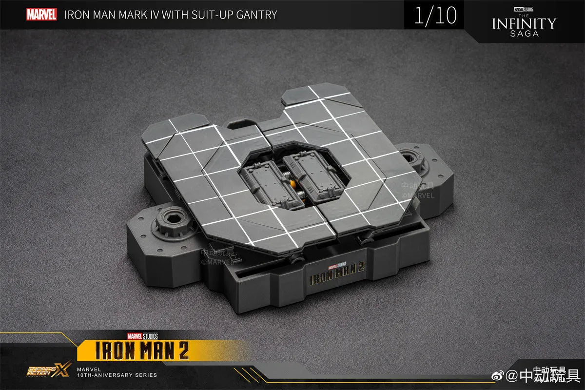 ZD Original Iron Man SUIT-UP GANTRY 1/10 Marvel Legend Demolition stand LED Light MK6 MK4 Armor Tony Stark Model Action Figure