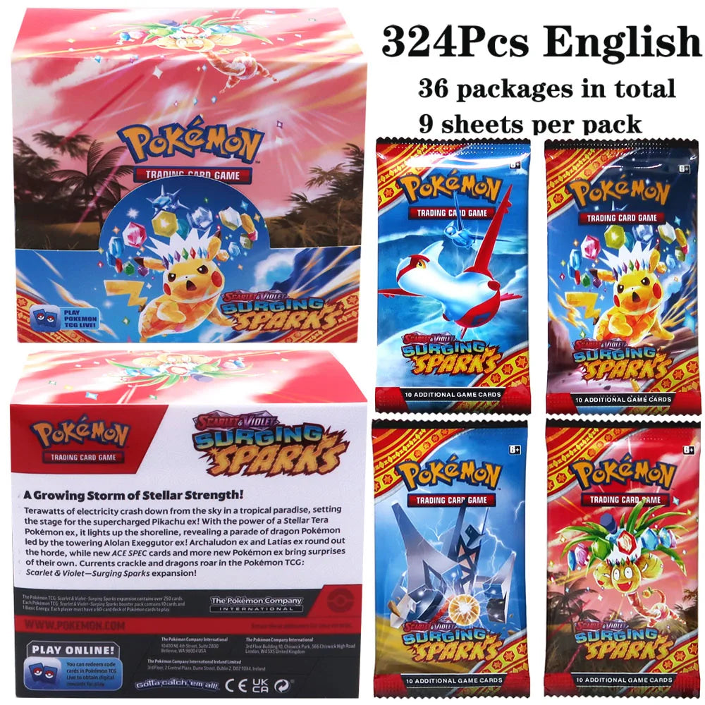 324pcs Pokemon TCG: Sword & Shield-Fusion Strike Booster Display Box (36 Packs) Board Game Card DESTINED RIVALS Stellar Crown
