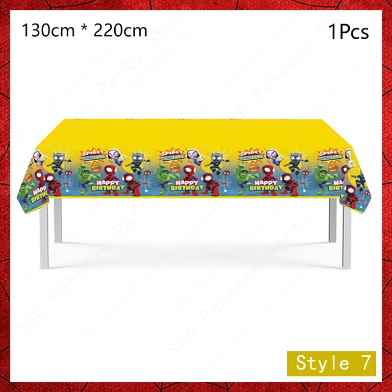 Spiderman Birthday Party Decorations Disposable Tableware Plate Cup Napkins Bags Supplies Set