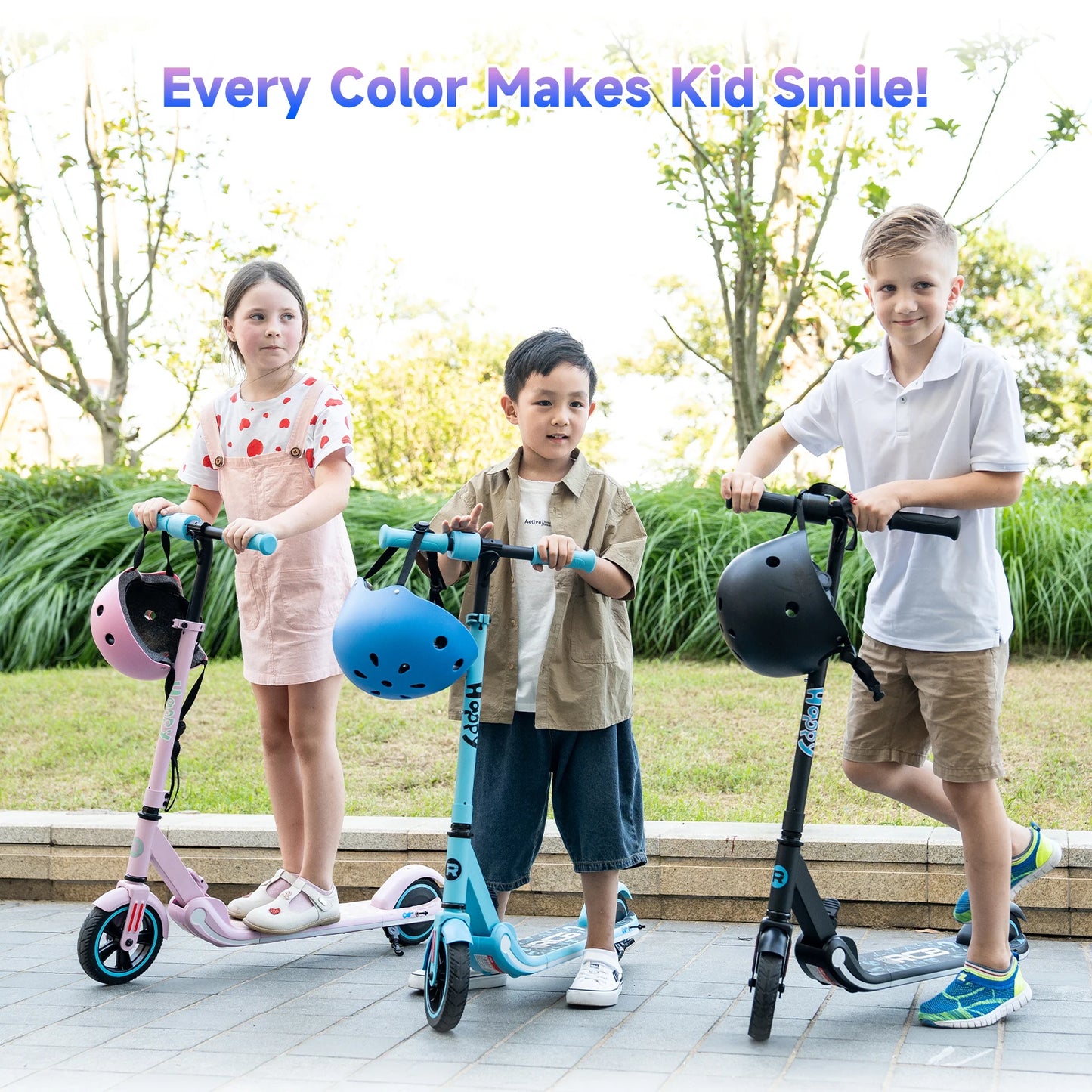 RCB Electric Scooter for Kids Ages 6-12, Up to 16KM/H & 8KM, LED Display Lightweight