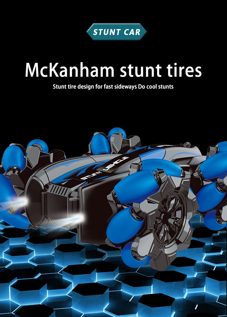 F1 RC Drift Car With Music Led Lights 2.4G Glove Gesture Radio Remote Control Spray Stunt Cars