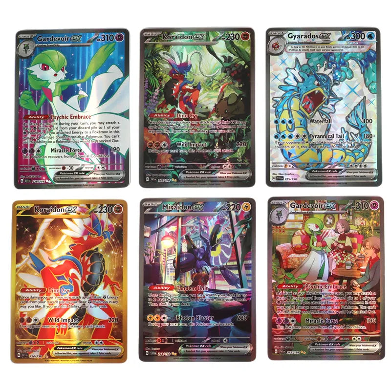 New Holographic Pokemon Cards Scarlet Violet 80Vmax 20EX English Letter Pokemon Trading Card
