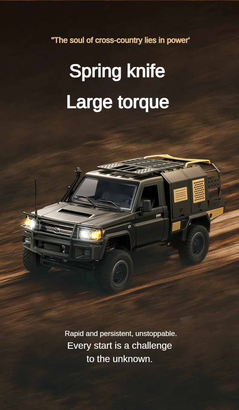 4WD Full Scale RC Pickup Short Truck 2.4G Remote Control Climbing Off-road Car Toys for Kids Christmas Gift