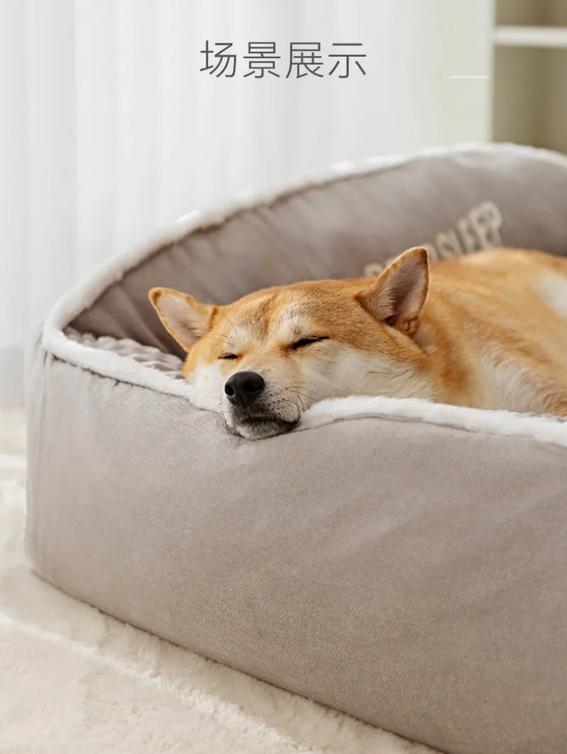 Dog Cat House Warm Thick Shape Plush Cushion Pet Washable Soft Dog Beds Mats