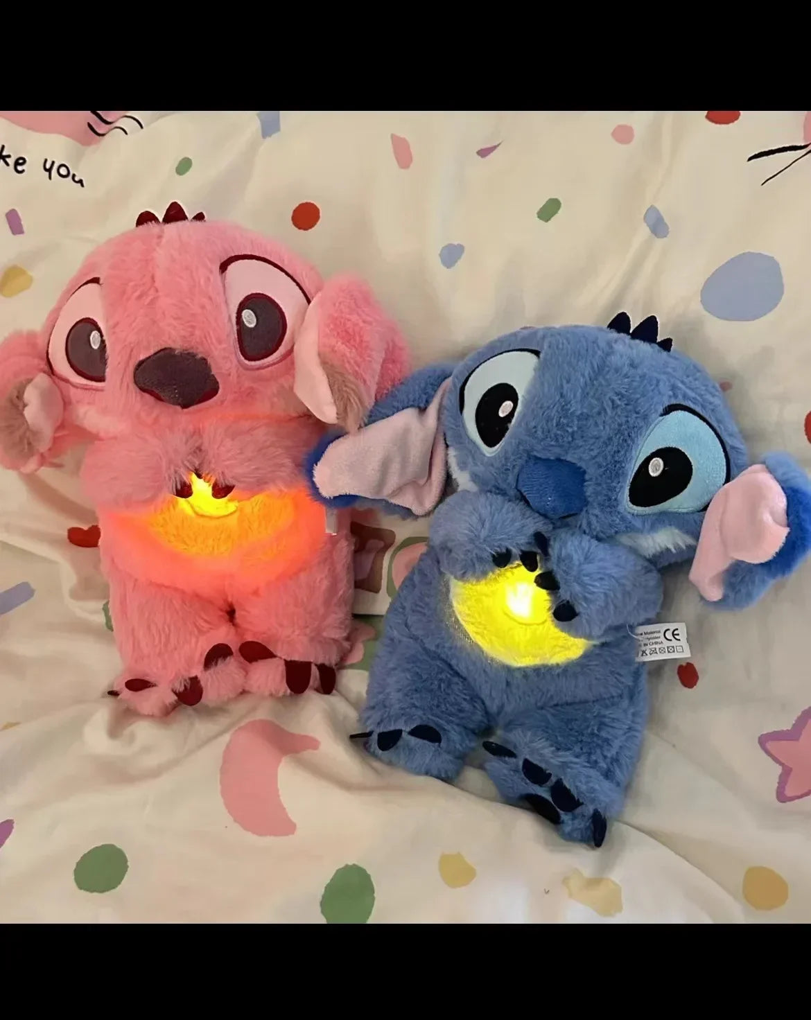 Stitch Anime Plush Doll With Lighting Music Airbag Kawaii Toy Baby