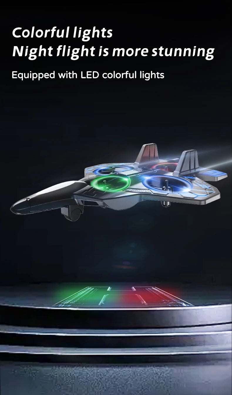 Foam RC Plane 2.4G Remote Control Stunt Glider 360 ° Flying Aircraft with LED for Kids