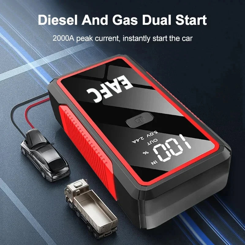 12V Car Jump Starter 600A-2000A Car Battery Starter Booster Emergency Start Portable Power Bank