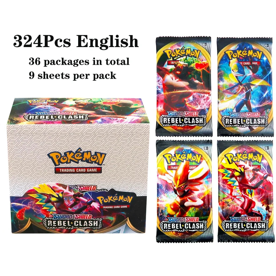 324pcs Pokemon TCG: Sword & Shield-Fusion Strike Booster Display Box (36 Packs) Board Game Card DESTINED RIVALS Stellar Crown