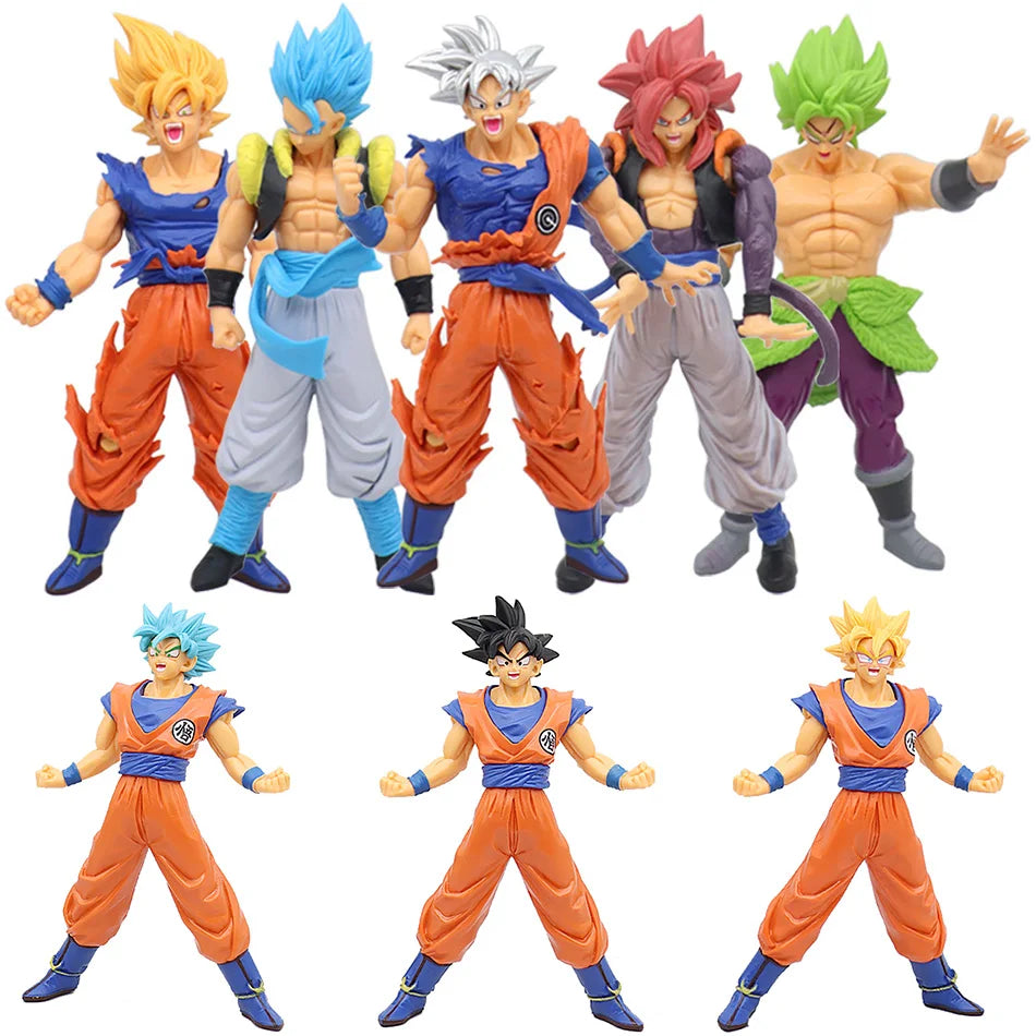 Dragon Ball Z Super Saiyan Anime Figurine Model GK Rose Goku Action Figure DBZ Gohan Figures Vegeta Statue Collection Toy