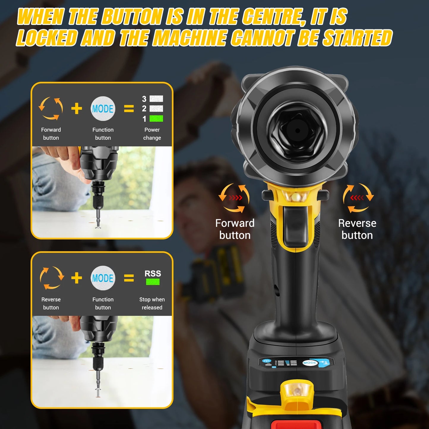 Cordless High Torque Impact Wrench Electric 750N.m, For Home Tools Kit