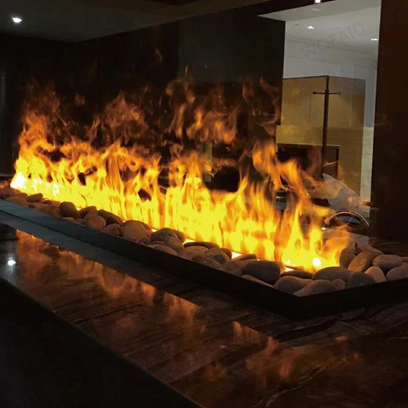 Embedded Simulated Flame Fireplaces Ultra-thin Home TV Stand Humidifier Fake Fire Electric Decoration for Living Room