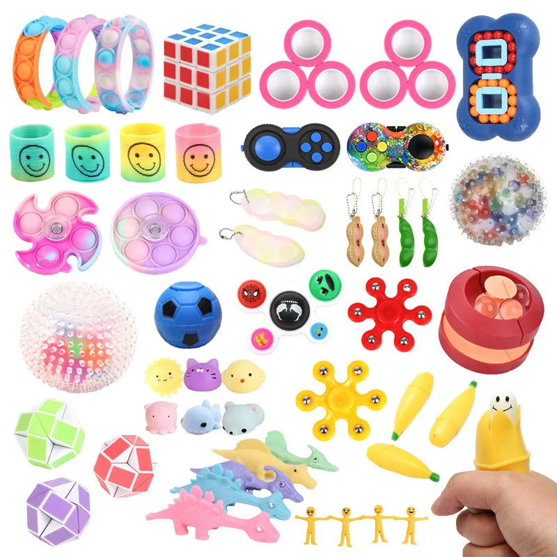 Random Mystery Fidget Toys Bag Pack for Kids Sensory Toys Stress Reliver