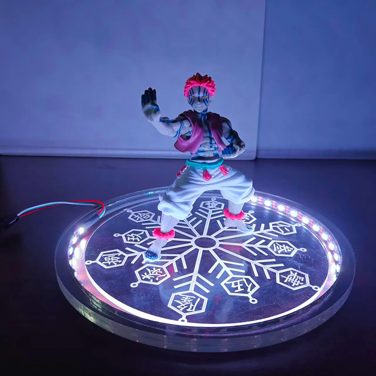 Demon Slayer Infinity Castle Anime Akaza Compass Needle Skill Action Figures & Lamp DIY Collection